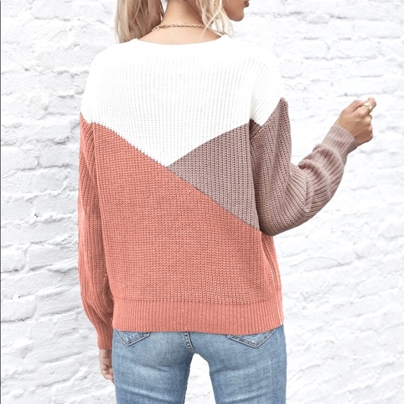 ColorBlock Drop Shoulder Sweater - Picture 2 of 3